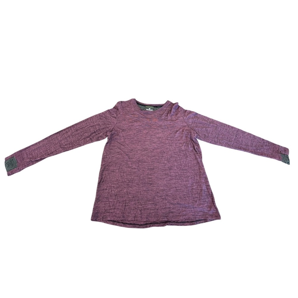 Bombas HexTec Merino Wool Tencel Long Sleeve Maroon Space Dye Men L FINAL SALE